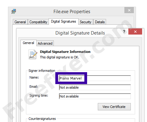 Screenshot of the Piano Marvel certificate